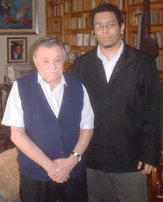 Ulises Juárez Polanco con Mario Benedetti