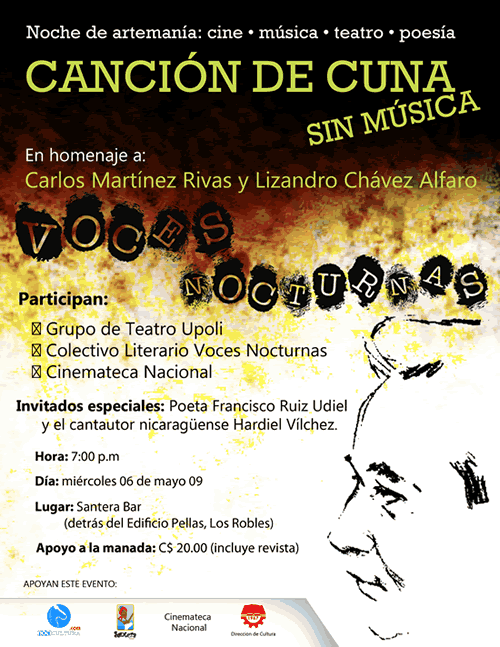Voces Nocturnas: Afiche de "Canci&oacute;n de cuna sin m&uacute;sica"